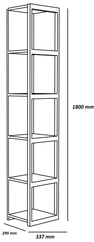 Regál Tortula (tölgy + fehér). Akció -23%. 1102613