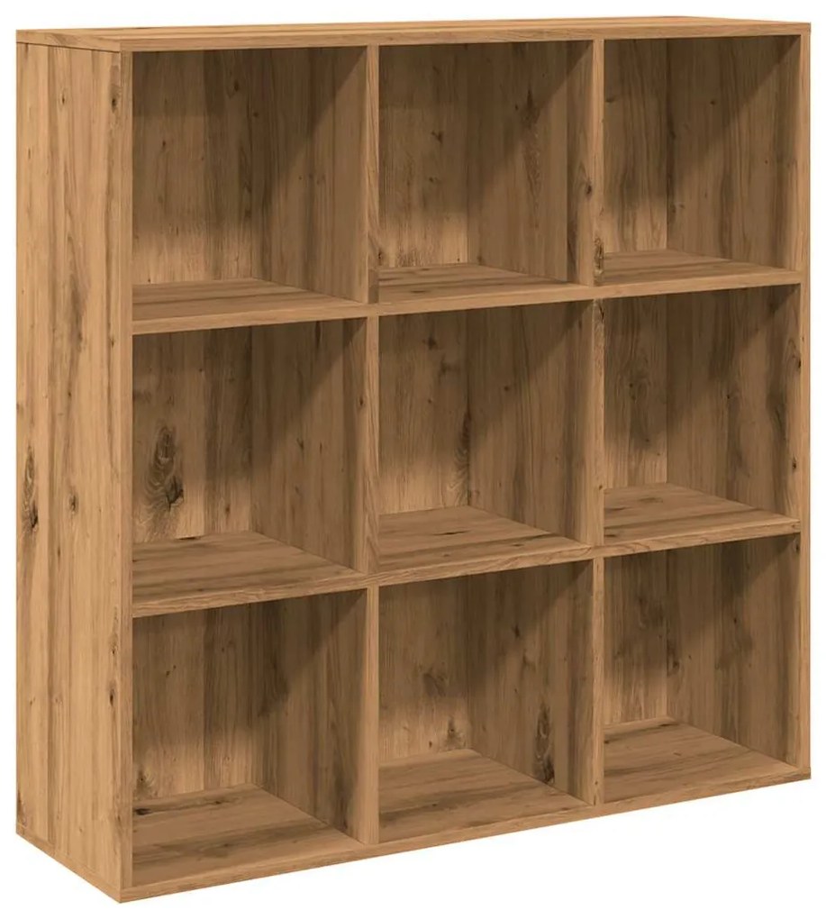 kézműves tölgy színű könyvszekrény 98 x 29 x 97,5 cm