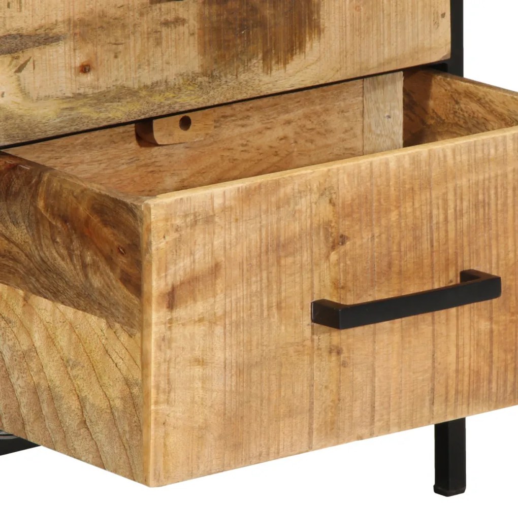 Éjjeliszekrény fiókkal 2 pcs Barna és fekete 40 x 35 x 50 cm