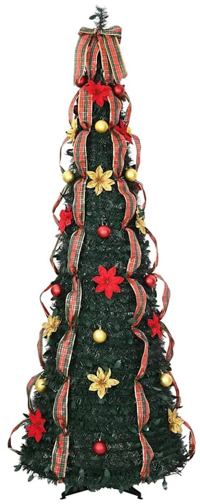 Mű karácsonyfa 150 LED-del állvánnyal Zöld 180 cm PVC