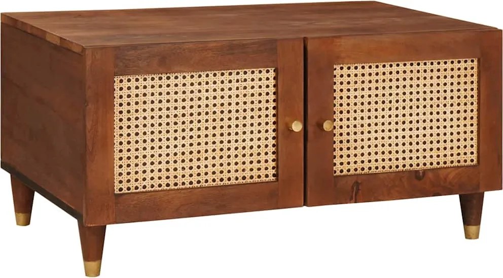 vidaXL Dohányzóasztal 80 x 50 x 40 cm Tömör Mangófát