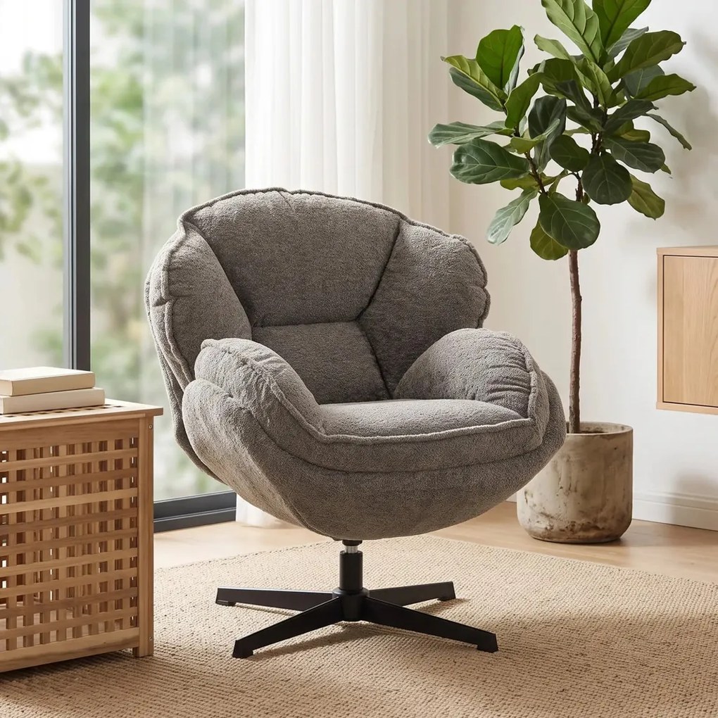 HOMCOM Modern wingback fotel, bársony fotel négycsillagos talppal, S-rugókkal, szürke