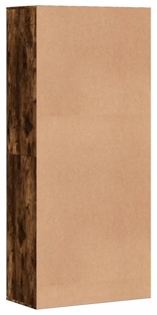 füstös tölgy színű szerelt fa cipőszekrény 80 x 39 x 178 cm