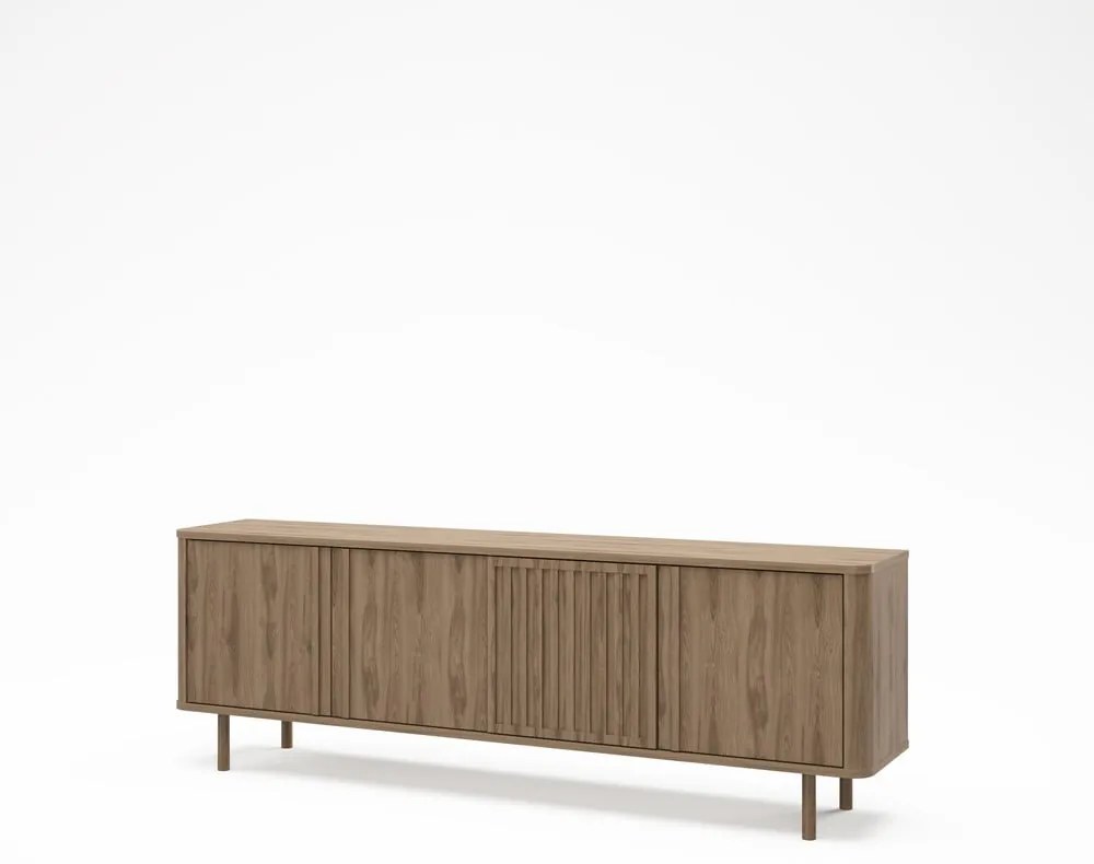 Natúr színű TV-állvány tölgyfa dekorral 180x60,5x35 cm Salma – Marckeric