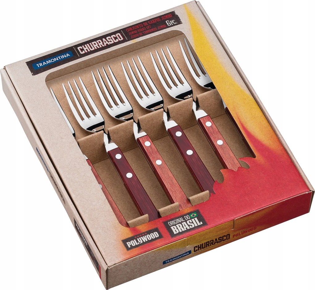 Tramontina 6 x Villa 22cm Jumbo bordó Polywood