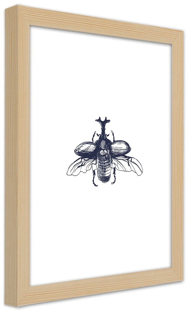 Gario Poszter Repülo bogár A keret színe: Barna, Méret: 70 x 100 cm