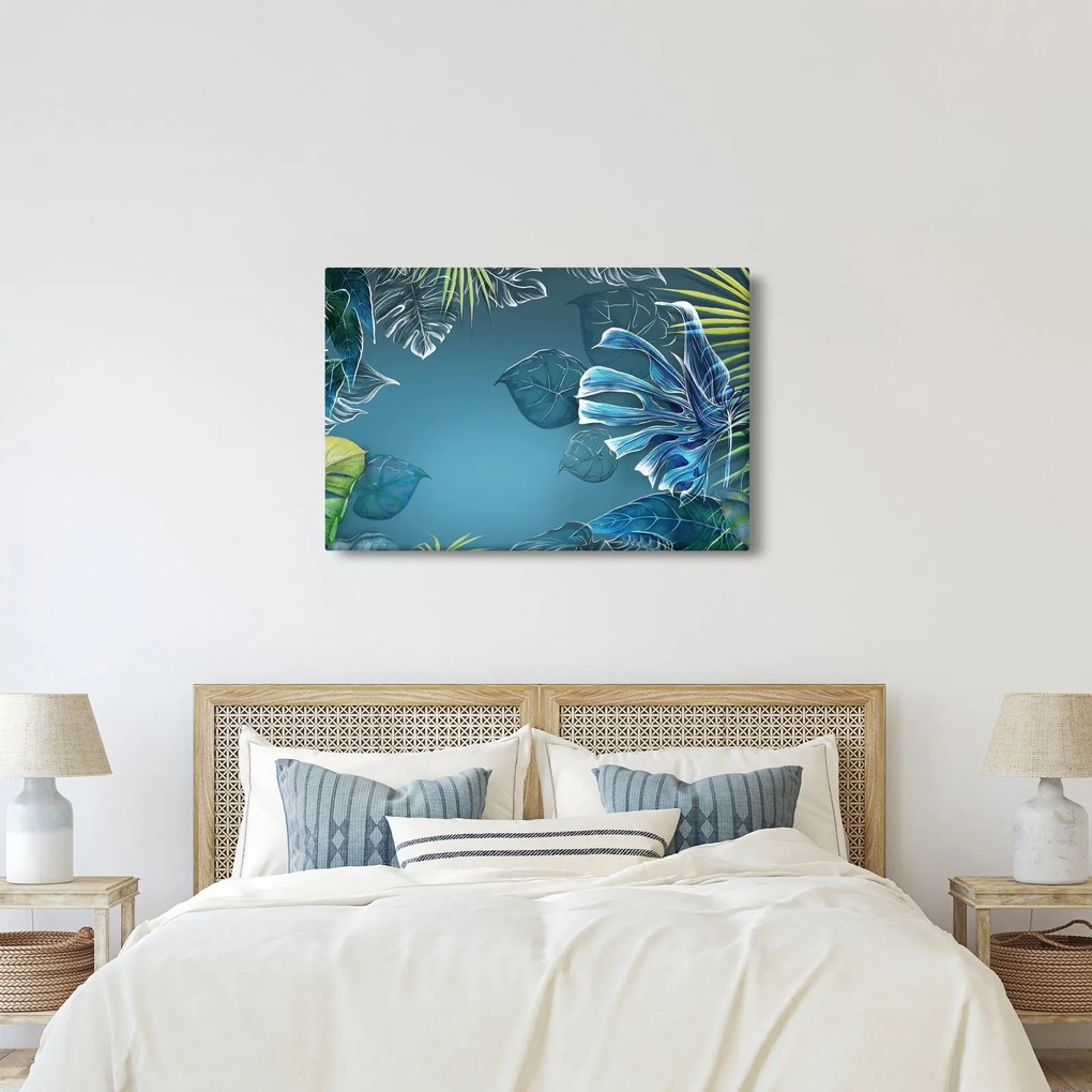 Kép - Trópusi növények levelei (90x60 cm)