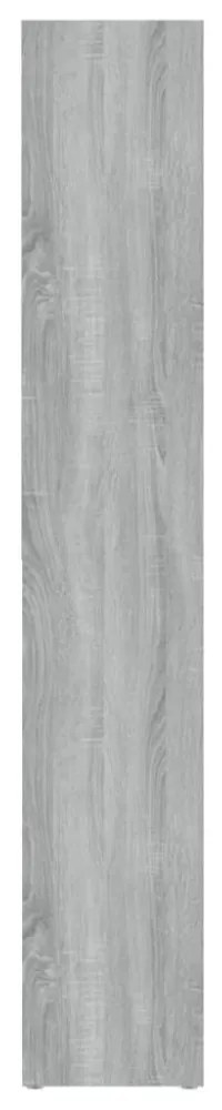 2 db szürke sonoma színű szerelt fa CD-szekrény 21x16x93,5 cm