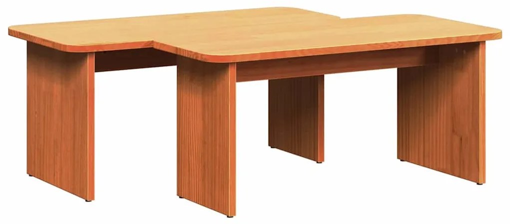 Dohányzóasztal 2 pcs Viaszbarna 100 x 69 x 35.5 cm