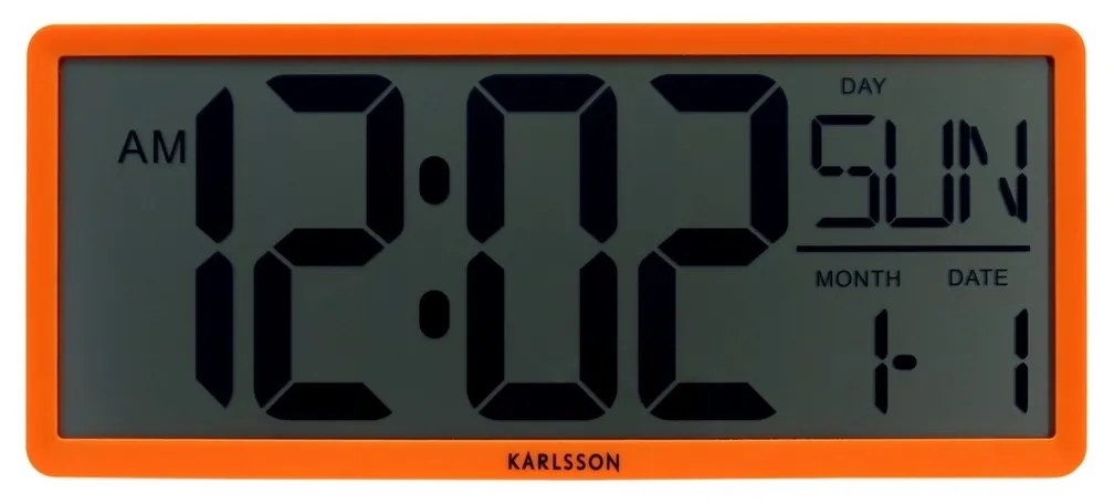 Karlsson 6020OR digitális óra narancssárga, 35 cm