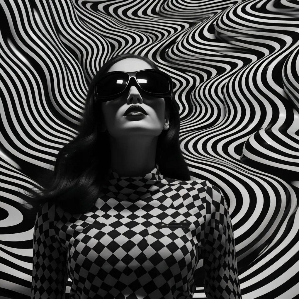 Poszter 40x40cm Kontraszt fekete szemüveggel