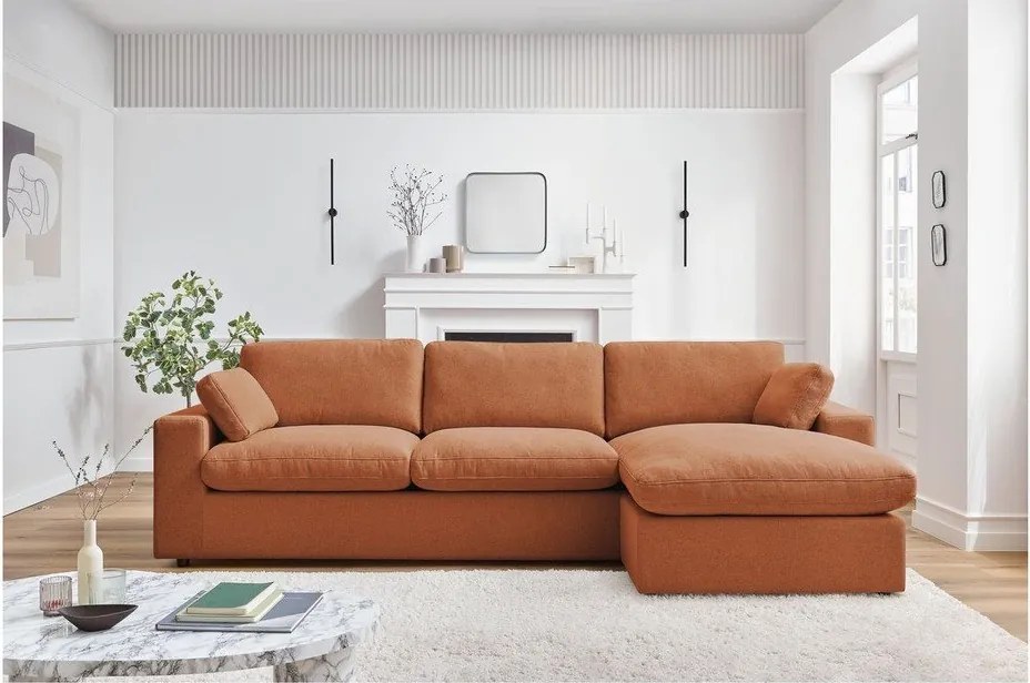 Narancssárga sarokkanapé Belair – Bobochic Paris