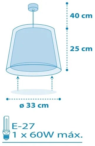 Dalber 81192T - Gyerek csillár LIGHT FEELING 1xE27/60W/230V