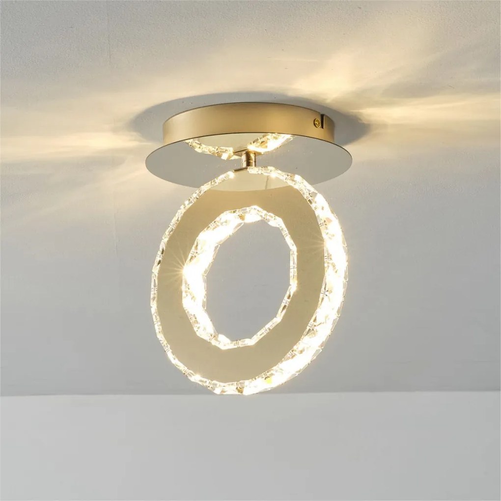 ZUMA LINE MX3713-1-3GT GIRONA Kristály Mennyezeti Lámpa Arany LED IP20
