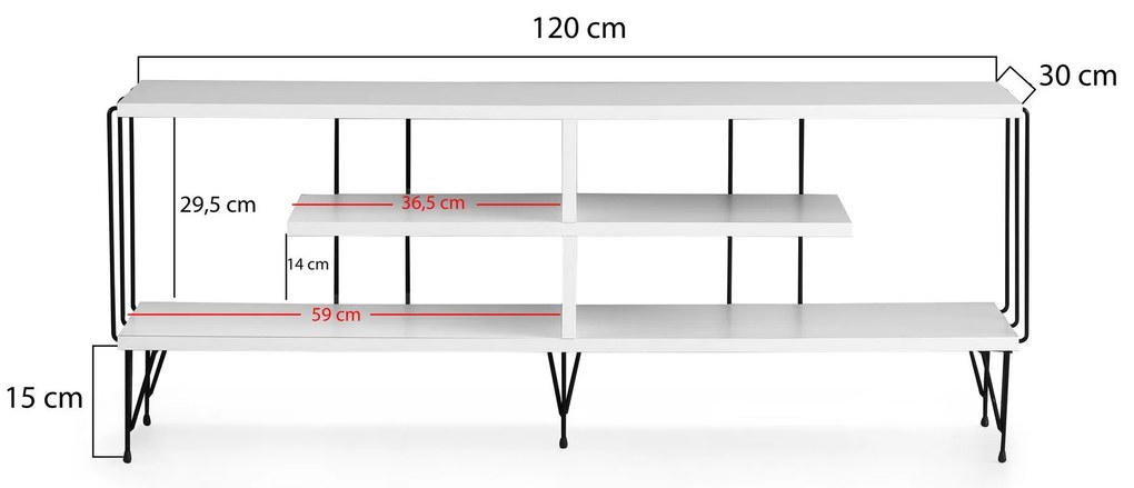 TV szekrény Eze - White