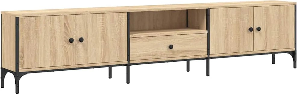 vidaXL sonoma tölgy színű szerelt fa TV-szekrény fiókkal 200x25x44 cm