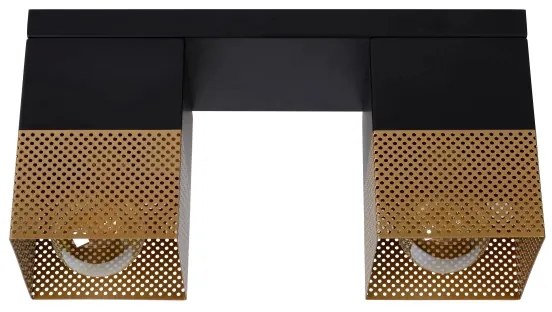 Lucide 21123/02/02 - Mennyezeti lámpa RENATE 2xE27/40W/230V arany/fekete