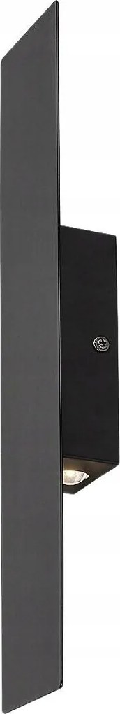 Led fali lámpa 6W, fekete téglalap alakú, nappaliba/hálószobába, Rabalux