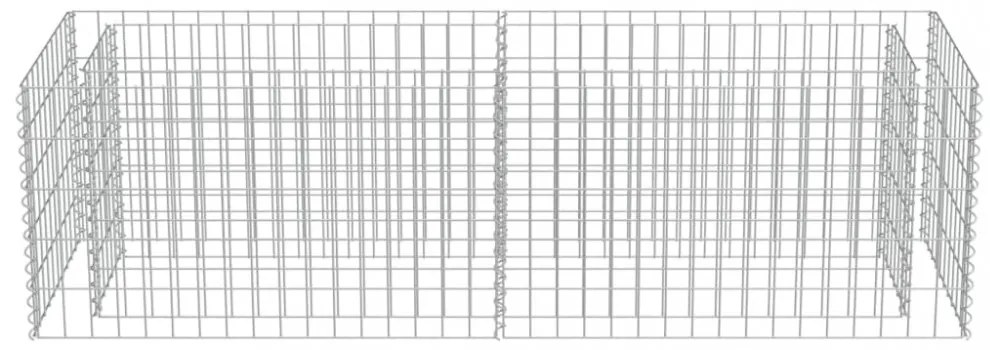 horganyzott acél gabion magaságyás 180 x 50 x 50 cm