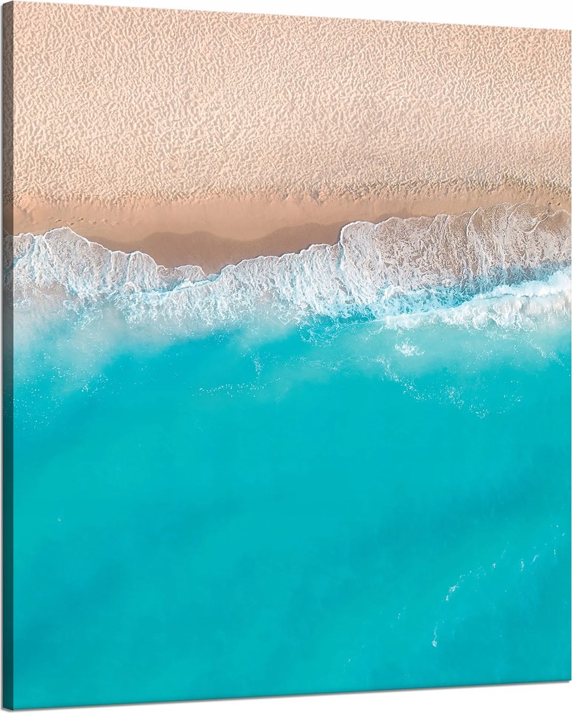 Vászonkép Víz Hullámok Tengerpart Homok 80x100 cm Ideális ajándék