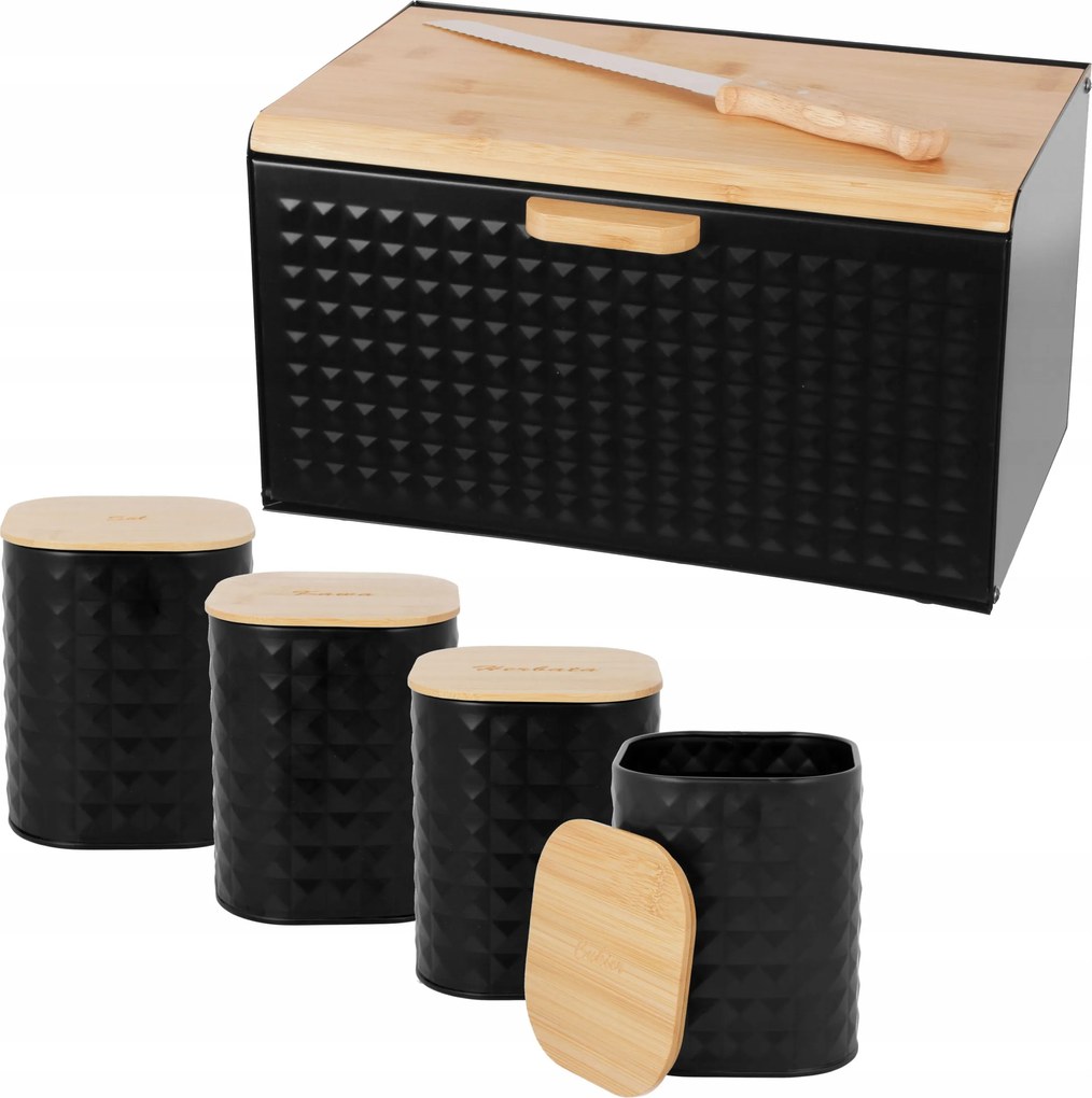 Kenyértartó Szett 4 db Késsel 2754