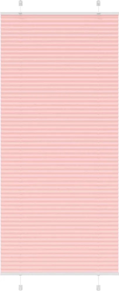 vidaXL pliszírozott redőny rózsaszín 95x200 cm szövetszélesség 94,4 cm