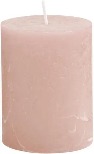 RUSTIC gyertya, világos rózsaszín 9cm