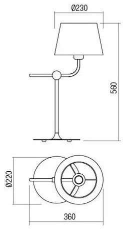 Redo 01-1980 - Asztali lámpa MORRIS 1xE27/42W/230V fehér