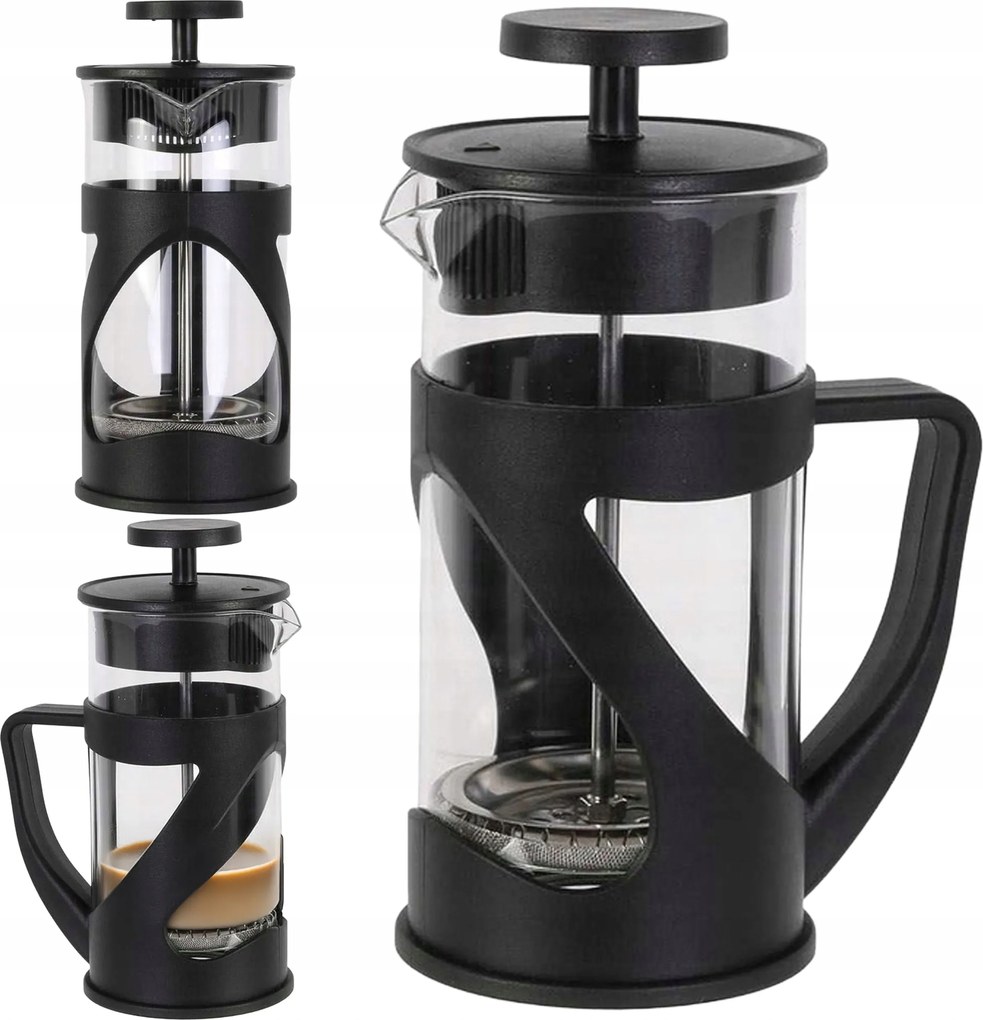 Kávéfőző Presso 0,60 L üveg 5 csésze fekete nagy