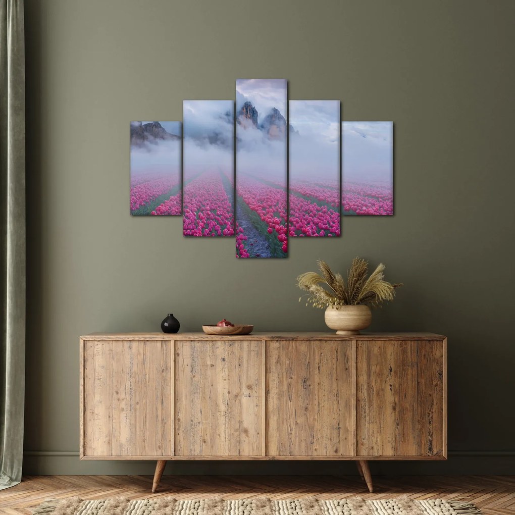 Kép - Tájkép tulipánmezőkkel (150x105 cm)