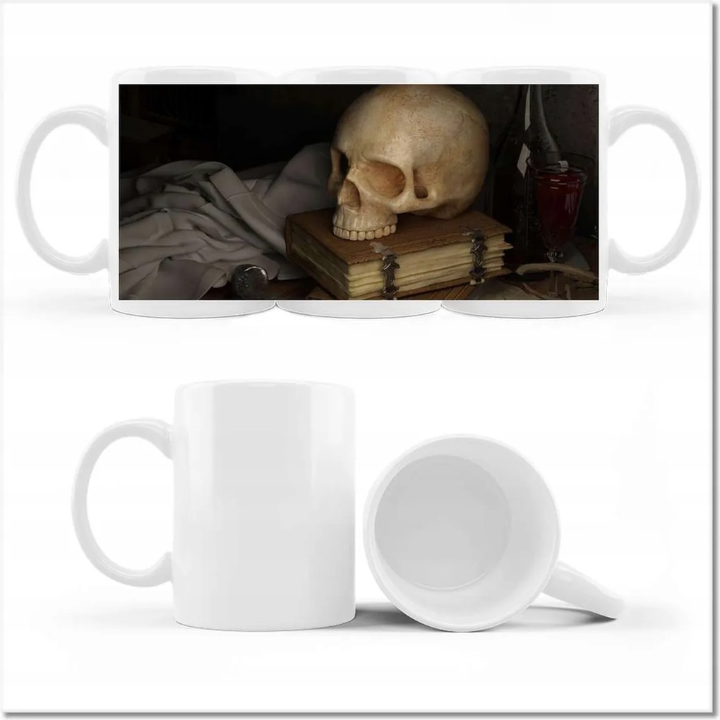 Fényképes bögre Koponya Varázspisztoly