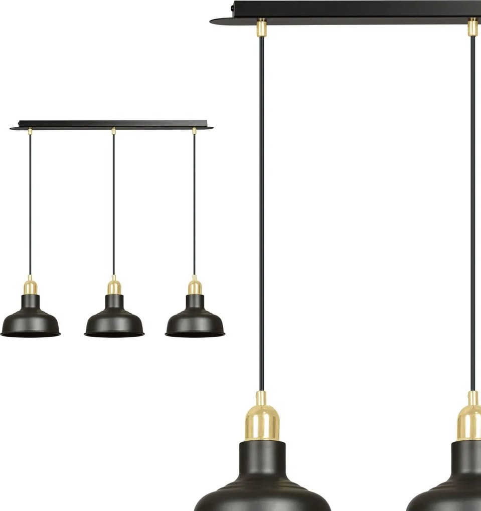 Emibig loft skandináv függeszték ibor fekete emi1042/3
