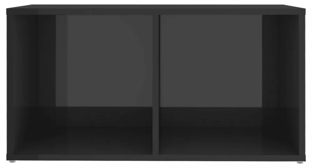 2 db magasfényű szürke szerelt fa TV-szekrény 72 x 35 x 36,5 cm