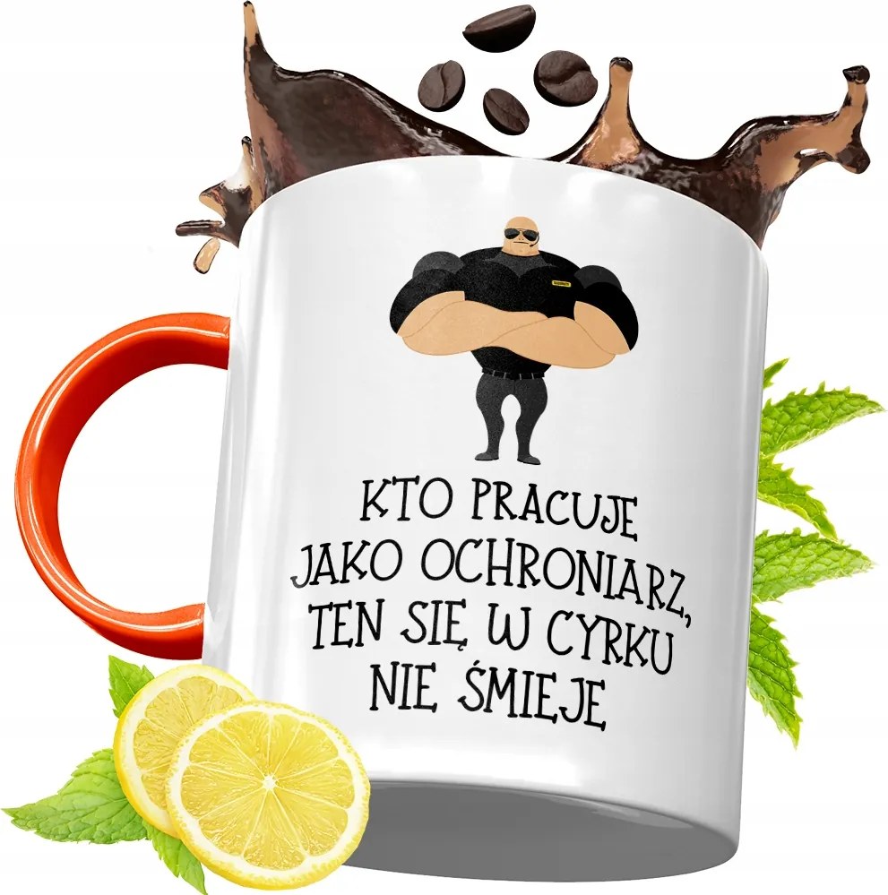 Narancssárga Bögre Biztonsági Őrnek Ajándék fényképes nyomtatással