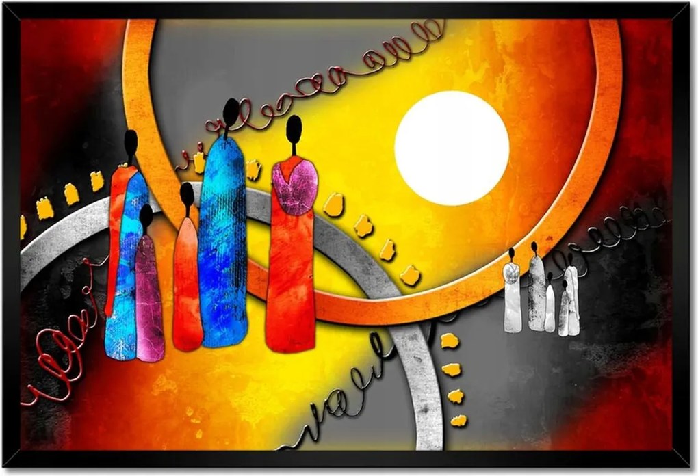 Poszterek keretben 60x40 Afrikai család