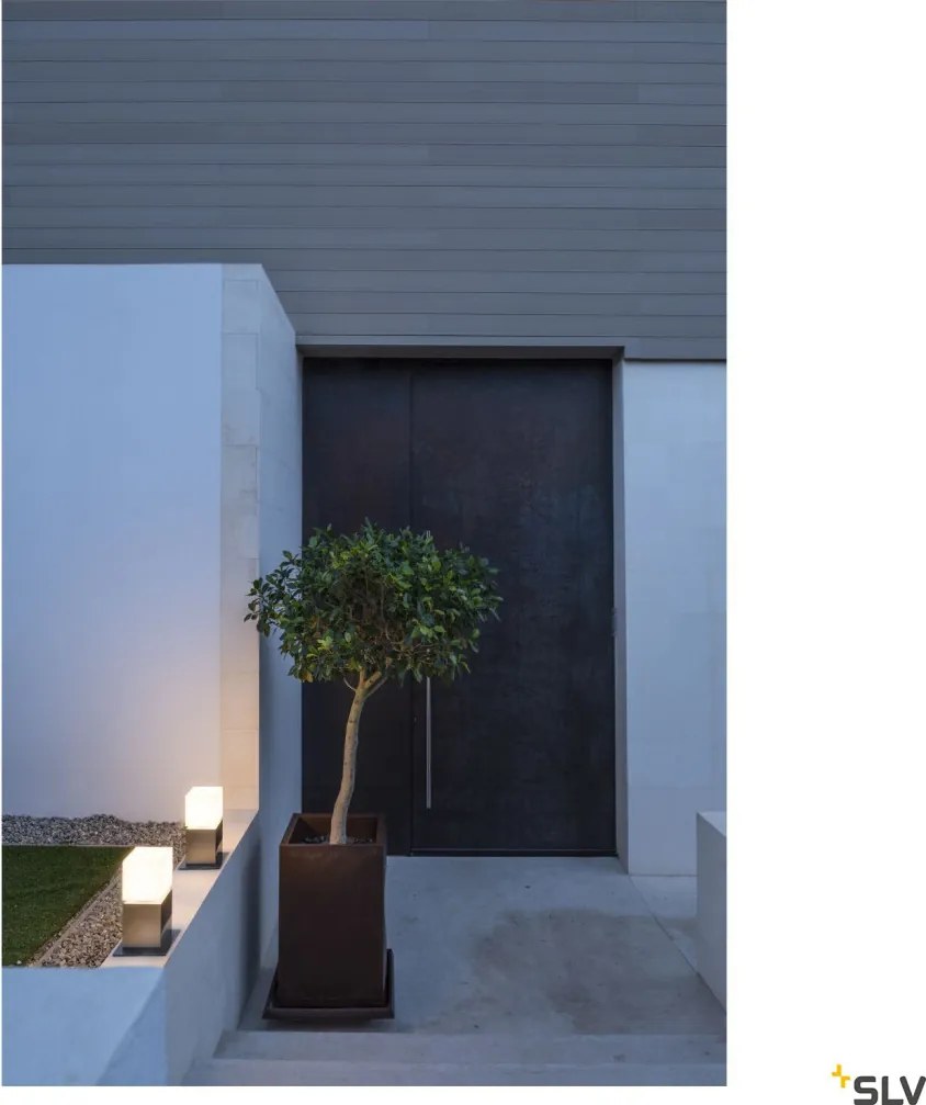 SLV 1000344 SQUARE Modern Kültéri Állólámpa Rozsdamentes Acél E27 IP44