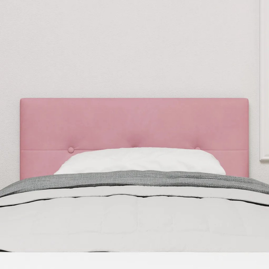 LED Fejtámla Gombos Pink 80 cm Bársony
