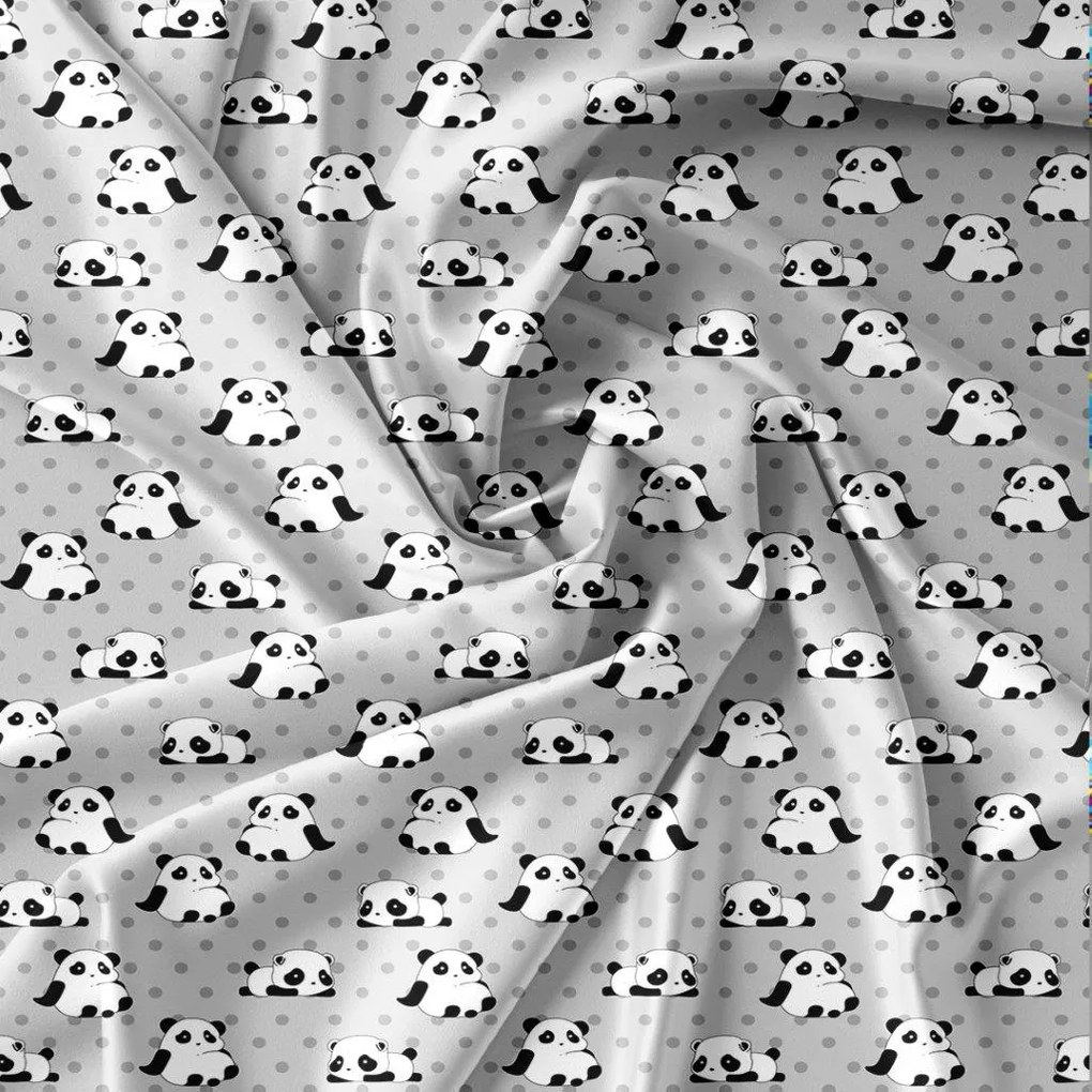 Mikroszálas ágynemű PANDA szürke Ágyneműhuzat mérete: 70 x 80 cm | 140 x 200 cm