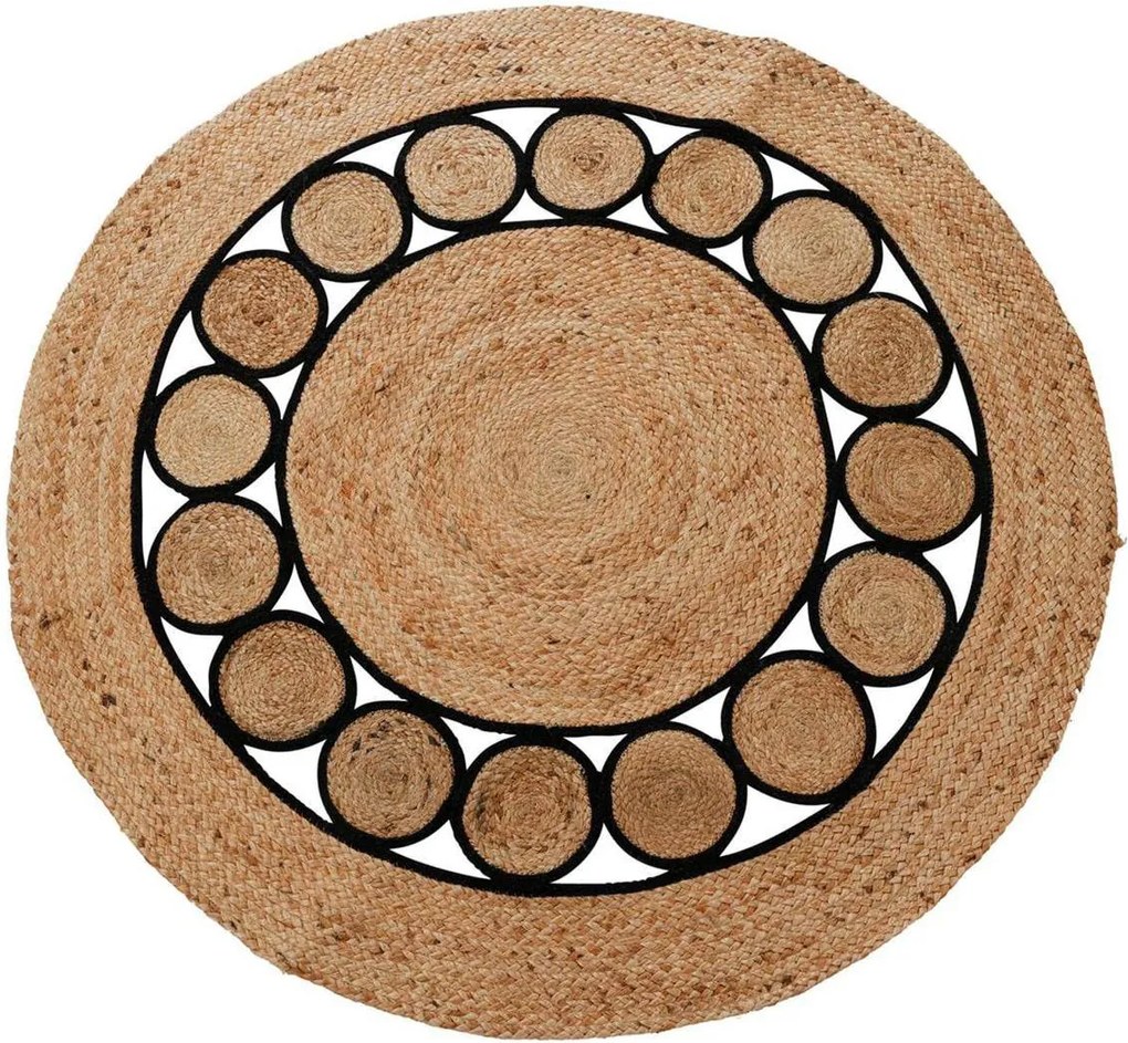 Boho fonott Juta szőnyeg nagy kerek 120cm