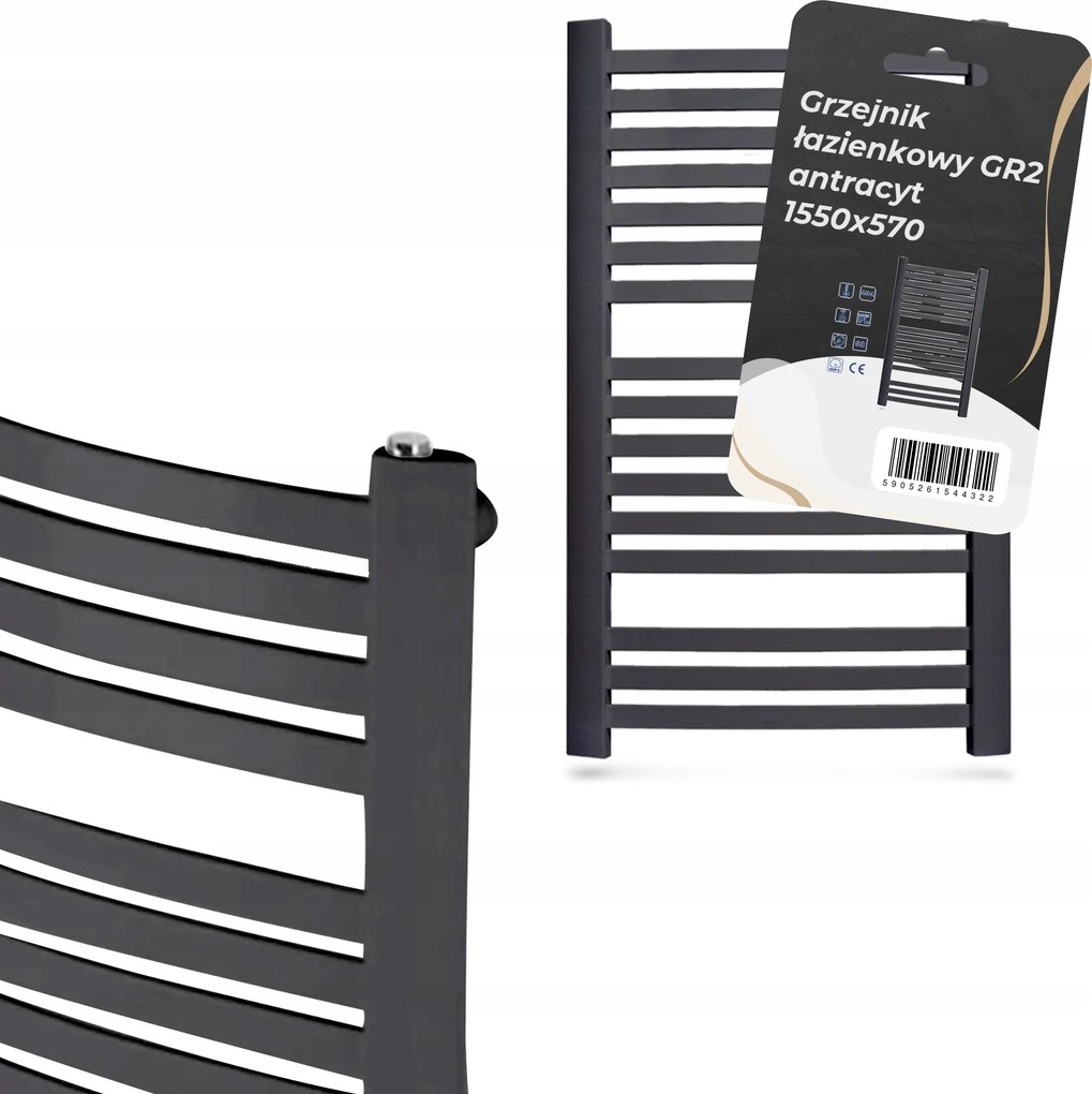 Fürdőszobai radiátor dekoratív létra 1550x570 Ol