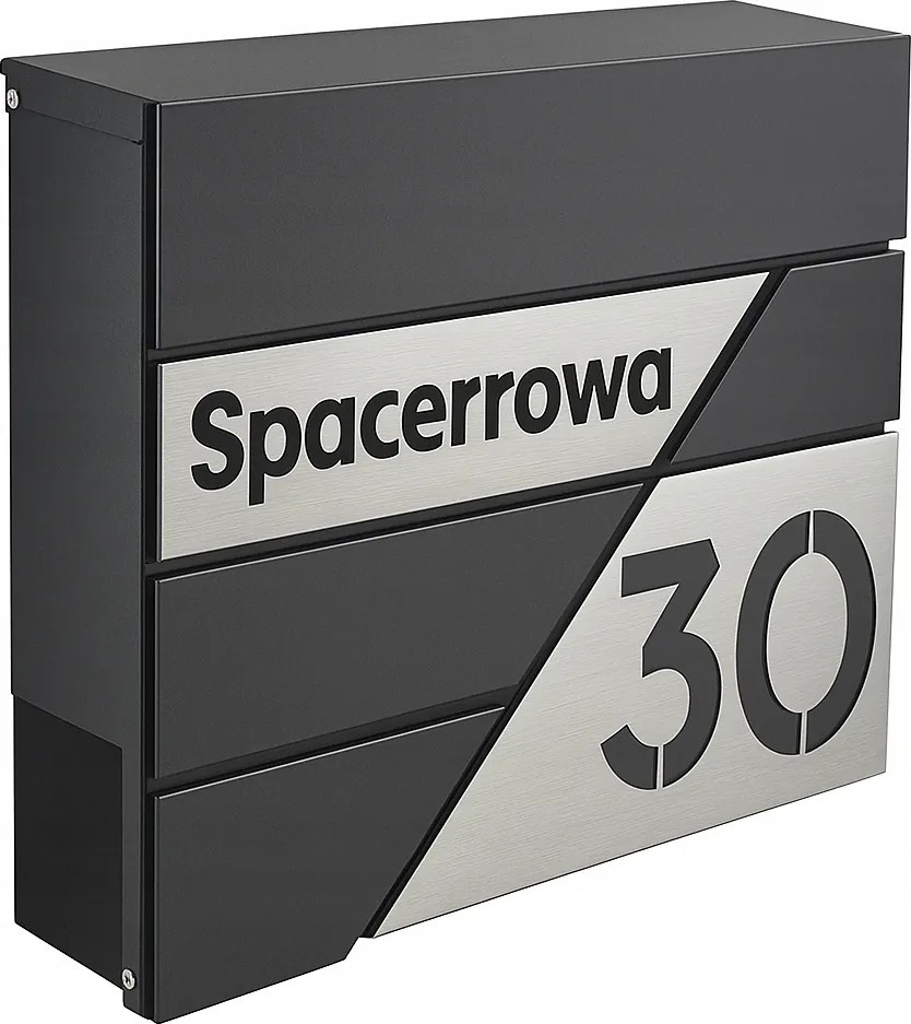 Postaláda házszámmal és címmel rozsdamentes acél Cnc újságtartó