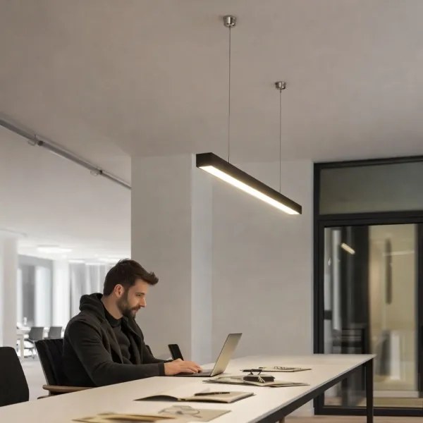 Brilagi - FULLDAY LED függeszték 20/30/40W, 230V, 2700/4000/6000K, 120 cm, fekete