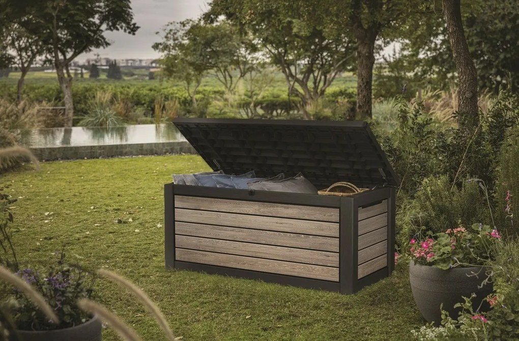 Keter Deco 630 l kerti tárolódoboz, világosbarna