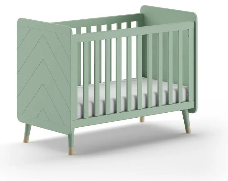 Petróleumkék borovi fenyő babaágy 60x120 cm BILLY – Vipack