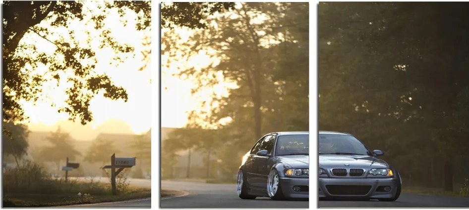 Falikép Bmw E46, E60 autó triptichon szett 40x90 cm