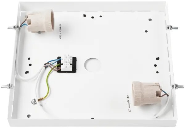 Mennyezeti lámpa OAK SQUARE 2xE27/15W/230V 31x31 cm tölgy/fekete