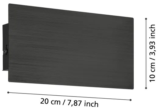 Eglo 901197 - LED Fali lámpa TALAMELLO LED/6W/230V 3000K fekete