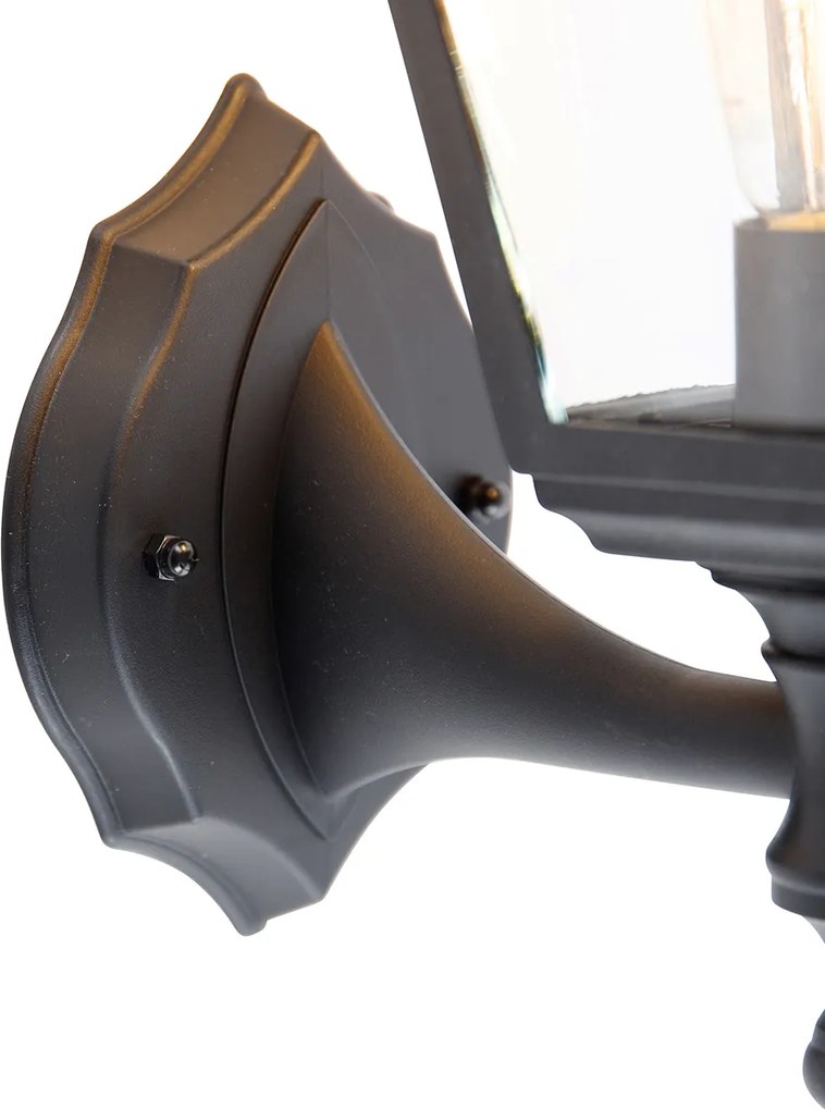 Okos kültéri fali lámpa fekete IP44, Wifi ST64-gyel - Capital