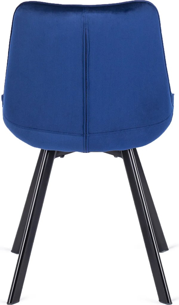 RICK szék, sötétkék, velúr