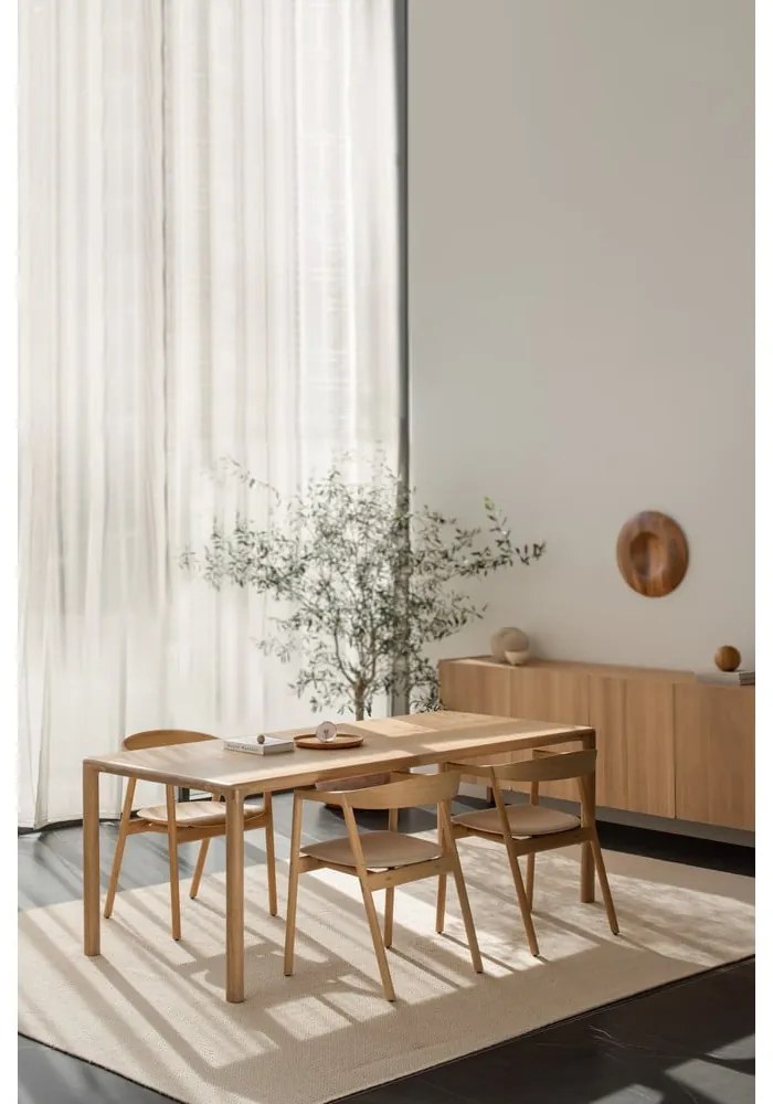 Tölgyfa étkezőasztal 90x200 cm Derven – Gazzda